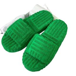 Merk open teen groen rode handdoek stof platte slippers vrouwen flip flops muilezels casual dia's zomer herfst schoenen voor vrouwelijke 2021