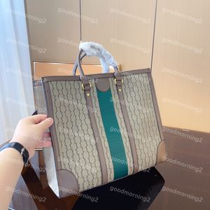 Merk Ophidia Tote Bag Twee maten rugzakken Bruin lederen bekleding Mode schoudertassen Echt leer Topkwaliteit Heren Dames Computer Zakelijke handtas