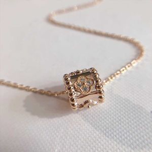 Merk originaliteit Hoge versie V Golden Vantasy 18K Rose Gold Diamond Lucky Clover Caleidoscope ketting sieraden