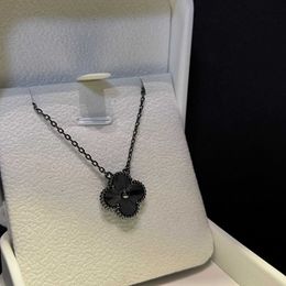 Brand Originalité Van Black Laser Clover Collier Bracelet à 5 fleurs Bracelet haute version CNC Craft Jewelry