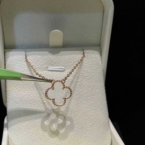 Brand Van Van Transparent Collier Crystal pendant Rose Rose Gold Platinum Collar chaîne Bijoux
