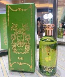Merkparfum 1921 Jadegroene flessen EAU DE PARFUM Hoogwaardige natuurlijke spray 100 ml langdurige frisse geur6337200