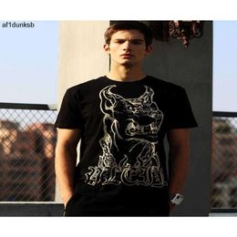 Merk pp Shirts Mannen Heren Kwaliteit T-shirts ROZE Klassieke PARADISE Schedel T-shirts Plein Hoge Designer Strass Hip Hop Streetwear tshirt Philipps Casual Z052 5RPD