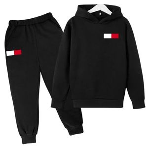 Marque impression enfants sweats à capuche manteau pantalon ensemble garçons filles 312 ans enfants vêtements loisirs enfant en bas âge sweat automne sport costume 240318