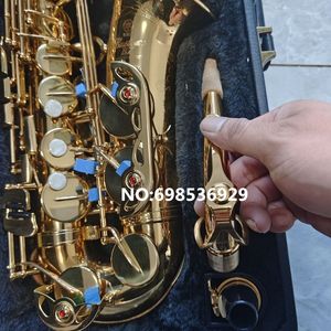 Japan Brand Top Professional Performance Alto Saxophone YAS875EX Gold E-Flat Music Instrument con boquilla de cuero caja de cajas