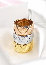 Brand Pure 925 Bijoux en argent sterling pour femmes hommes C Crush Rings Silver Wedding Lozenge Rings Engagement Geométric1934599