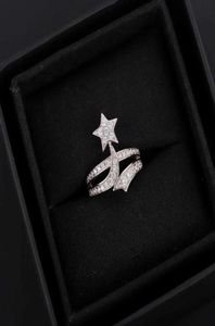 Brand Pure 925 Joyas de plata esterlina para mujeres Anillos de estrellas CZ Rings Diamond Jewelry Engagement Branch Ring Luxury3197168