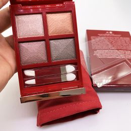 Marca Quad Color Sombra de ojos Body Heat #03 Paleta Maquillaje Sombra de ojos Mate brillante 4 colores con pincel de calidad superior