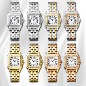 Montres à quartz de marque en acier inoxydable avec cadran en diamant pour femmes