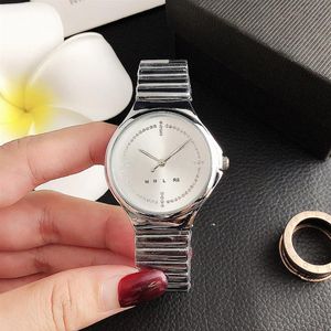 Marque montres à Quartz pour femmes dame fille cristal grandes lettres style métal bracelet en acier montre M83294S