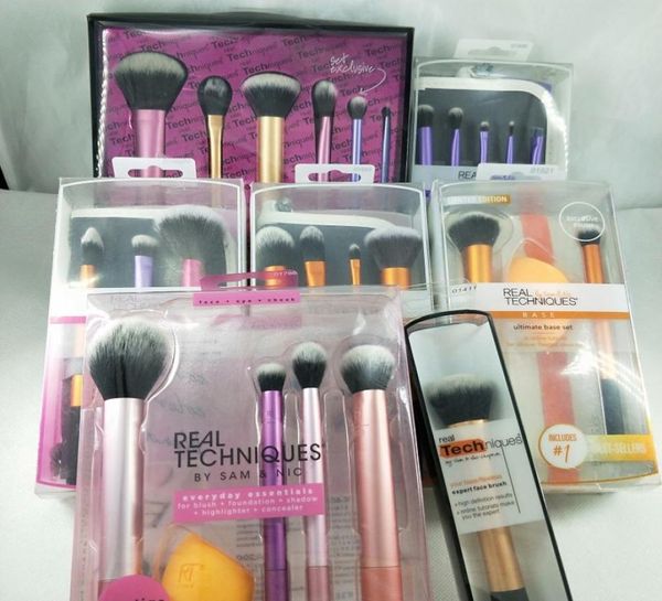Marque de maquillage réel du kit de démarrage kit de démarrage en poudre SAM039S Picks Blush Foundation Flat Cream Brushes Set4743299