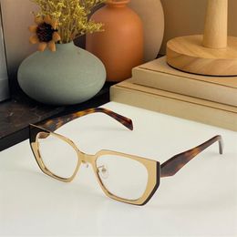 Marca Retro Acetato Gafas ópticas Hombres Mujeres Espectáculo Oculos Prescripción PR84 Anteojos Anti Luz Azul Gafas de ojo de gato grande Fr2101