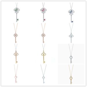 Merk S925 Sterling Silver Luxury Necklace Key Series Fashion Designer Europese en Amerikaanse kleding Juwelen Accessoires Charm Heren Women's Birthday Gifts