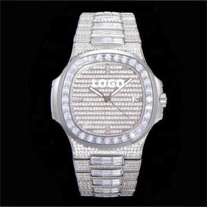 Merk Sapphire Mechanical Watch TW Factory 40mm 324SC Automatische beweging Volledige ijs luxe PP Frozen Diamond