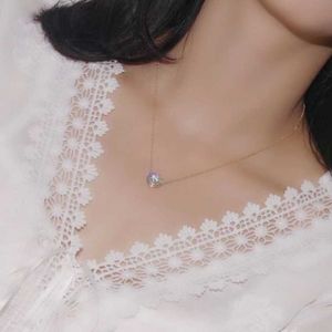 Brand Silver Carter enkele diamanten ketting met vrouwelijke stijl, eenvoudige en high -end ontwerpaccessoires VHFM