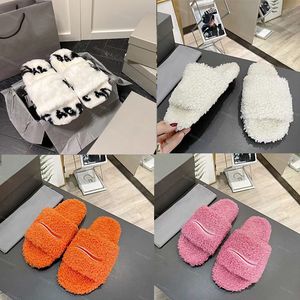 Marque Pantoufles Dupe AAAAA Fourrure Pantoufles Bottes Femmes Laine Pantoufle Hiver Intérieur Fourrure Doux Moelleux En Peluche Plate-Forme Appartements Talon Chaussures De Mode 02