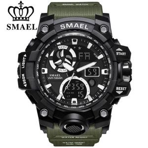 Merk SMAEL Sport Horloges voor Mannen Waterdicht SHOCK LED Digitale Horloge heren Horloge Klok Man 1545C Grote Heren horloges Milita217l