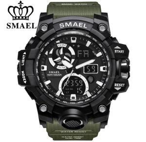 Brand Smael Sport Watches for Men Afficroproof Shock LED Digital Watch Men039s Wristwatch Clock Man 1545c Big Mens Watches MILITA9518575