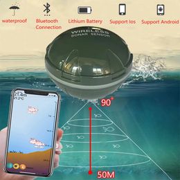 Merk smartphone viszoeker sonar Android iosfish Finder Finder Bluetooth Intelligent Fish Visual Fishing 240422