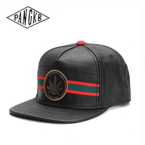 Brand Rook Good Cap Zwart Leather Hip-Hop Snapback voor mannen Vrouwen Volwassen Outdoor Casual verstelbare Sun Baseball