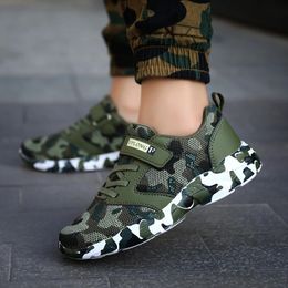 Merk Zomer Kinderen Camouflage Sneakers Kids Sport Tennisschoenen Ademend Mesh Jongens Meisjes Loopschoenen Outdoor Casual Schoenen 240115