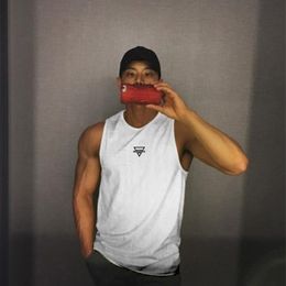 Merk Zomer Mens Running Vest Mannen Sneldrogende Gym Kleding Bodybuilding Fitness Tank Top Mouwloze Shirt Workout Singlets