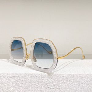 Gafas de sol de marca Diseñador Mujer Elementos del templo de metal Marco redondo adornado KARLSSON Anti-uv400 Anteojos de moda Caja original hl