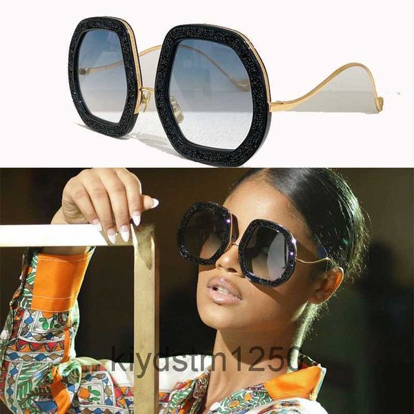 Gafas de sol de marca Diseñador Mujer Elementos del templo de metal Adornado Marco redondo Karlsson Anti-uv400 Anteojos de moda Caja original 7ZB9