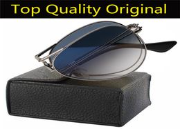 Merk zonnebril model 3479 opvouwbare luchtvaartzonnebril UV400 lenzen voor man vrouw met lederen tas, pakketten alle accessoires3915241