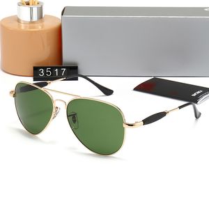 Marque Lunettes De Soleil Femmes Hommes Classique Vintage Alliage Cadre En Verre Trempé Gradient Lentille En Cuir De Mouton Pied Manches Gafas De Sol 3517