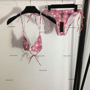 Merk zwemkleding vrouwen bikini ontwerper uit één stuk zwempak mode insecten insecten stip printen logo kanten bh sexy meisjes zwempakken vakantie strand kleding 26 april april