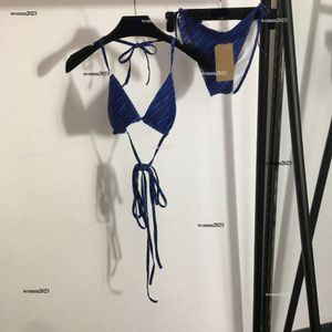 Marca Swimwear Women Bikini Diseñador de dos piezas Logotipo de moda de traje de baño Sexy chicas atadas al cordón