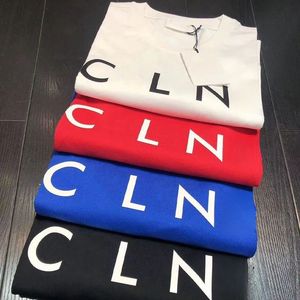 Camiseta de marca para hombre, moda para mujer, estampado de letras, algodón, transpirable, alta calidad, deportes casuales, verano, suelto, color sólido, negro, blanco, camisetas de manga corta