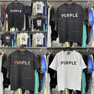 Brand T-shirt Purple Shirt Mens T-shirt Designer T-shirts Femme Tshirt Tee Graphic Vêtements Sports Vêtements Tshirts Coton Hip Hop Tshirts High Street Hipster