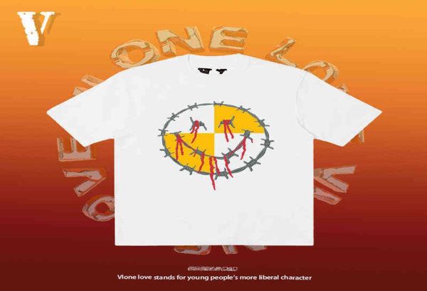 Camiseta de marca v and Lone Love Tide Beijing Pop Up Guerrilla Shop Limited cara sonriente manga corta Hip Hop Pure Co2858038