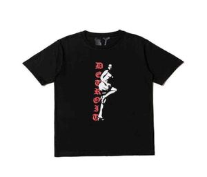 Brand T -shirt v Lone Fashion Br Red Pole Dancer Sanskriet Letter Gedrukte korte mouw T -shirt Men039S Women039S Versatiele ROU1839527