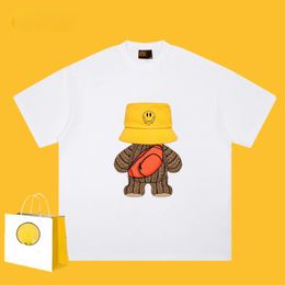 Les t-shirts de marque ou l'ours souriant visage imprimé t-shirt à manches courtes poids lourd 260g coton High Street en vrac