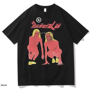 T-shirts de marque New Sicko Born From Pain Tshirt Y2k Hip Hop Vintage Rap Hommes Femmes Mode Harajuku T-Shirts Tendance Unisexe Surdimensionné Hipster T-shirts 9860