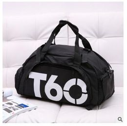 Marque T60 Nouveau sac à dos étanche populaire sac de sport en plein air sac de sport sac de sport sac de voyage + chaussure indépendante Bit livraison gratuite