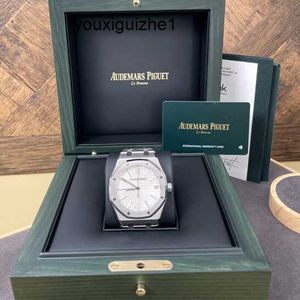 Merk Tactisch AP Horloge Royal Oak Series 15510ST Precisie Staal Witte Plaat Herenmode Vrije tijd Zakelijk Sporthorloge Wereldhorlogelijst