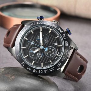 Merk Tisso Polshorloges 2023 Herenhorloges Alle wijzerplaatwerk Quartz horloge Hoge kwaliteit Top Luxe polshorloge Chronograaf Klok lederen riem Mode Type PRS516