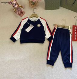 Merk peuter bodysuit baby tracksuits maat 73-120 cm baby crawling pak ontwerper pasgeborenen lange mouwen hoodies en sportbroek 24 april