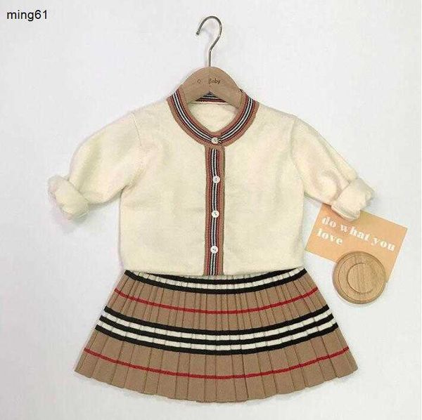 Conjunto de ropa de marca para niños pequeños, vestidos para niñas, ropa bonita de primavera para bebés recién nacidos, traje de tela para niñas pequeñas