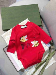 Combinaisons de marque pour tout-petits, vêtements pour nouveau-né imprimés de motifs d'animaux, taille 56 à 80, body tricoté rouge festif pour nourrissons, Nov25
