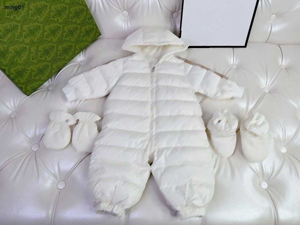 Monos de marca para niños pequeños, ropa con capucha para bebés recién nacidos, talla 73-100, mono infantil cálido de invierno y calcetines con guantes, 25 de noviembre