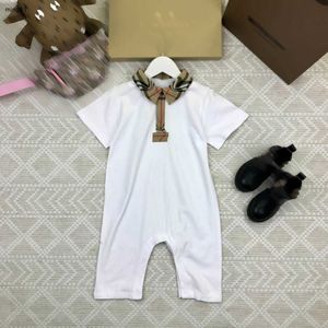 merk peuter jumpsuits babykleding met korte mouwen maat 52-100 ontwerper pasgeboren kruippakje geruite revers baby bodysuit 24 maart