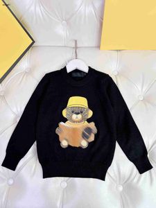 Marque enfant en bas âge pull de haute qualité garçons filles à capuche taille 100-150 enfants vêtements de marque motif ours bébé pull tricoté Nov25