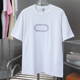 Brand Top Qaulity Summer Shirts Men Designer T-shirt Pure Coton Tees broderie T-shirts Blanc Blanc Black Casual Cascles Sleeves Cônes Collèges confortables pour les hommes et les femmes