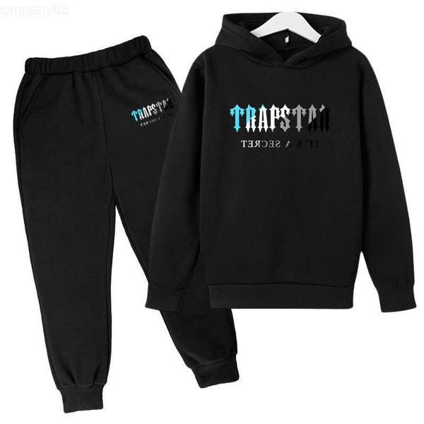 Marque Trapstar imprimé survêtement garçons et filles 2pcs Sweat-shirt à sweat à capuche Jogging costume 4 11 ans Vêtements pour enfants