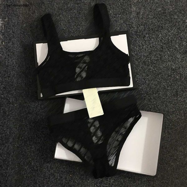 Marque Sous-vêtements costume designer femmes Lingerie dentelle maille soutien-gorge sous-vêtements sous-vêtements triangulaires avec boîte décembre 08 11